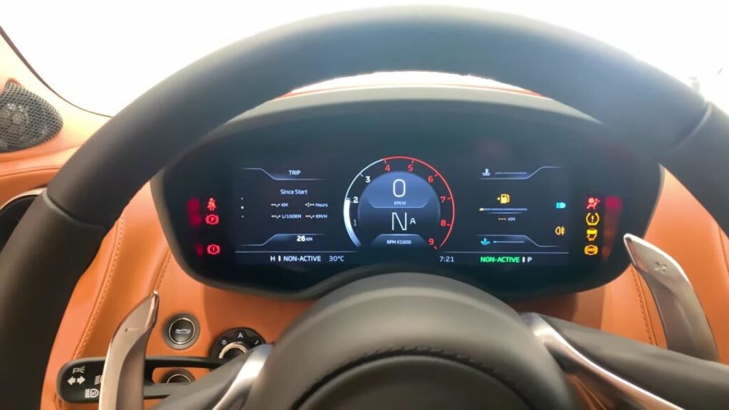 2022 mclaren gt speed meter