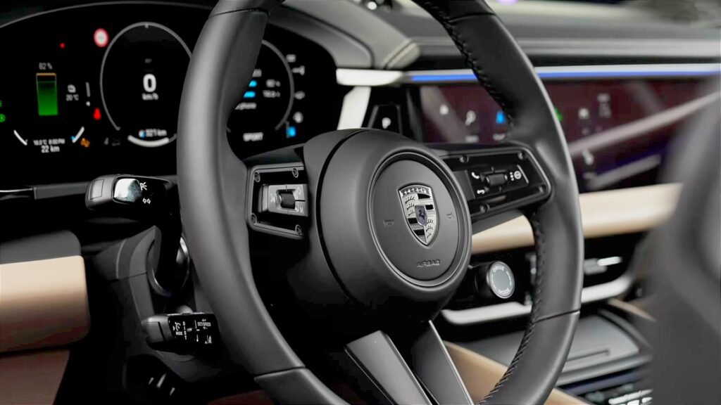 2025 Porsche Macan EV steering wheel 